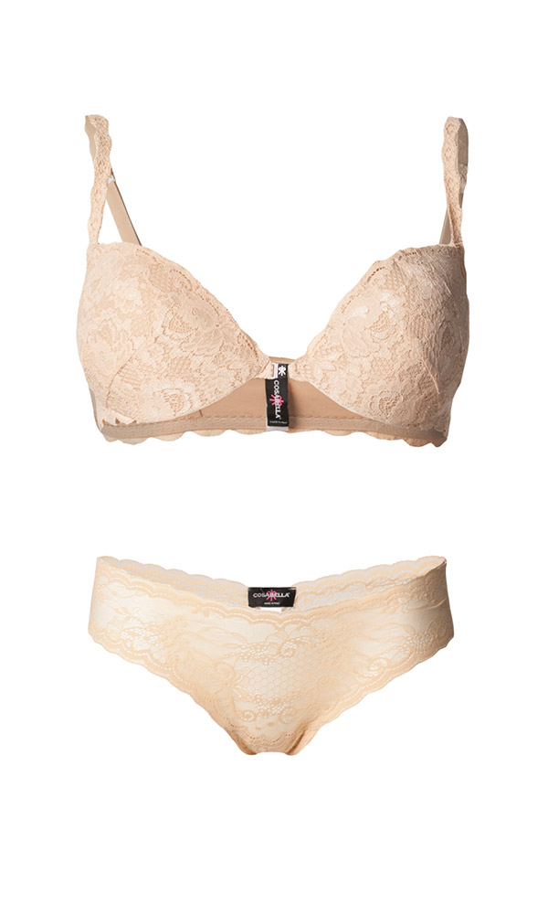 Nude lace thong View 4